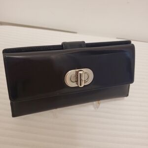 Moschino Black Leather Slim Wallet #450023